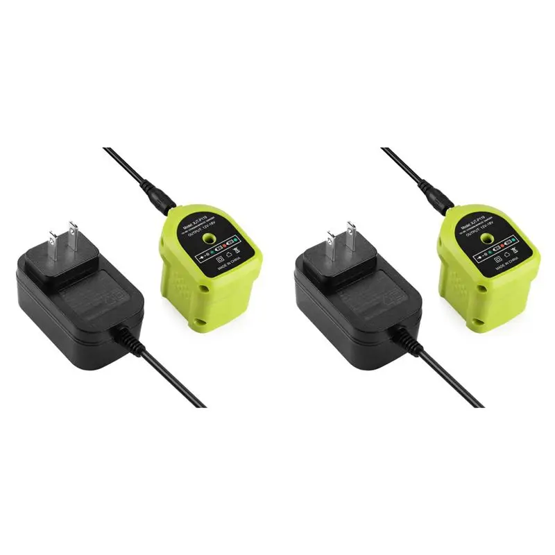 VEHO-2X P119 Nicd Lithium- Dual Battery For Ryobi 18V ONE+ Battery P102 P103 P104 P105 P107 P108, US Plug