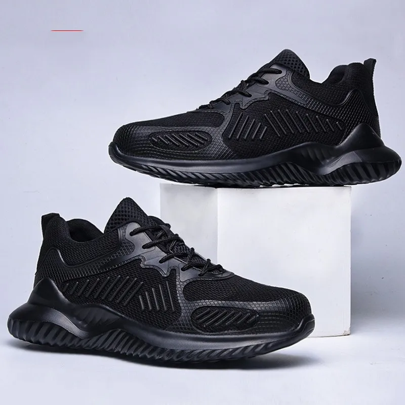 All Seasons Safety Shoes Men's Anti-smashing And Anti-piercing Work Shoes Breathable Flyweave Sneakers Zapatos De Seguridad