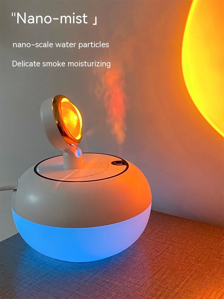 Romantico tramonto luce del tramonto umidificatore muto per uso domestico regalo di compleanno atmosfera avanzata piccola lampada da tavolo a luce notturna