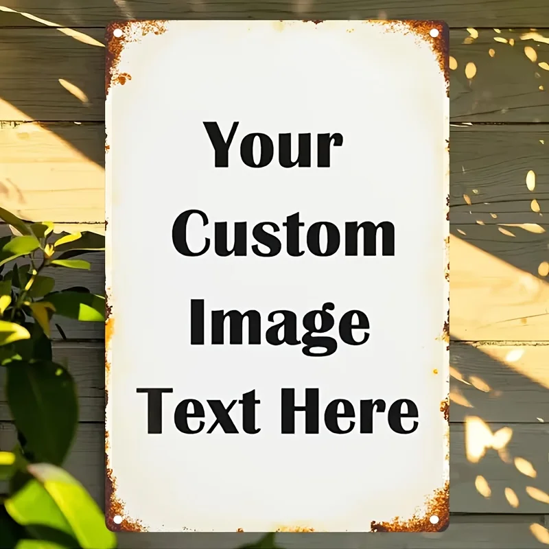

Custom Image Printed Metal Tin Sign Rustic Vintage Home Entrance Wall Decoration