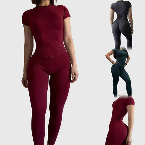 Ribbed Band Seamless Shorts Set