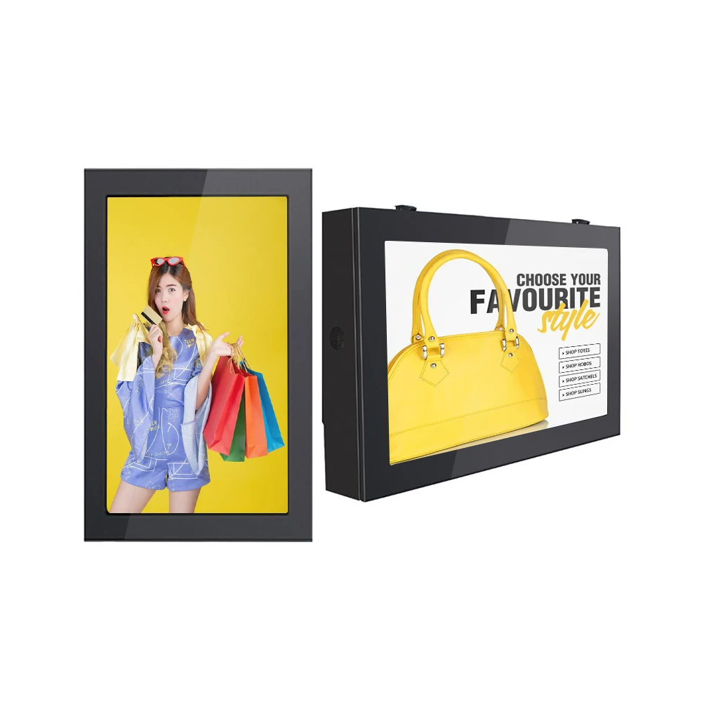 

Outdoor 21.5 Inch Wall Mounted Digital Signage Advertising Display High Brightness 3000 Nits Waterproof Devise Wall Mount Kiosk