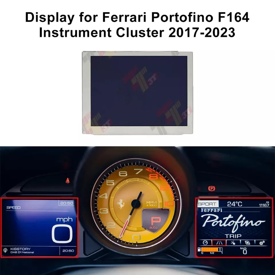 

Dashboard 5" Color LCD Display for Ferrari 458 Italia Spider Instrument Cluster