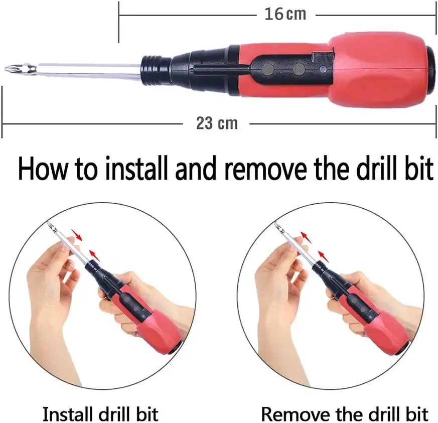 1PC미니 전기 드라이버 다기능 휴대용 전기 드라이버 강력한 충전식 드라이버. 가정용 DIY용 액세서리