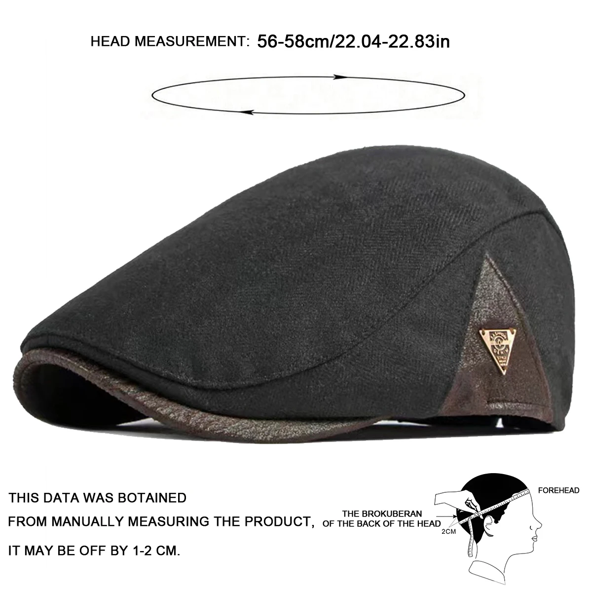 Men Side Triangle Label Newsboy Caps British Painters Hats Spring and Autumn Flat Cap Hip Hop Berets