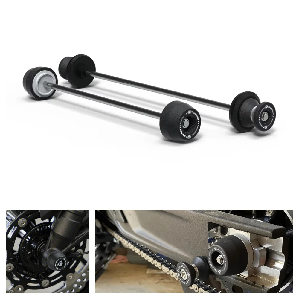 

For Yamaha FZ-07 MT-07 2013-2024 XSR700 2016-2024 Motorcycle Wheel Protector Rear Front Axle Fork Crash Slider