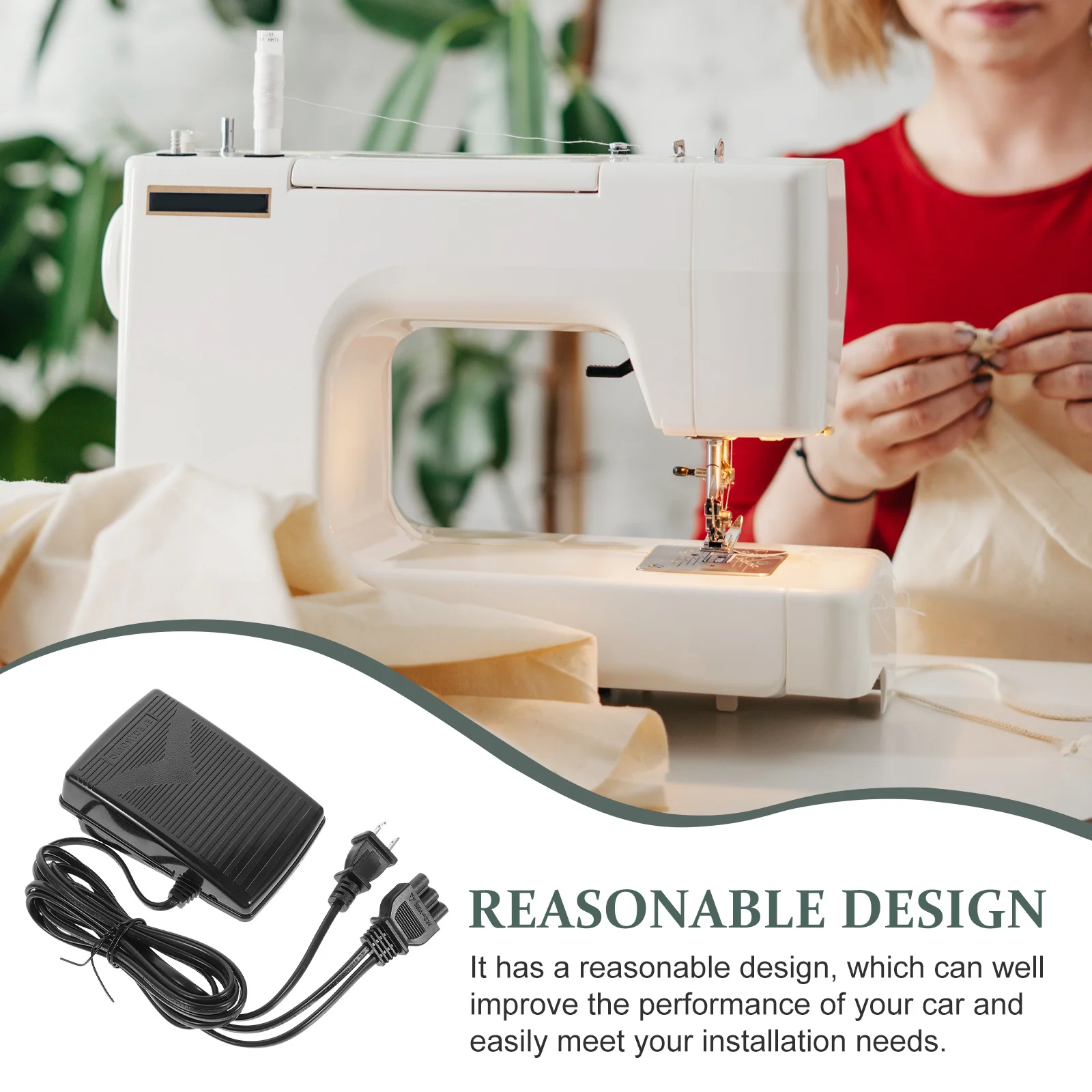 

1 Set Sewing Control For Home Machine Sturdy Copper Wire Non-Slip Base Replacement Household Foot Pedal Steady Safety Sewing