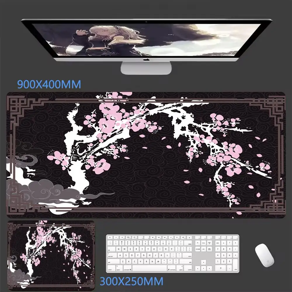 Sakura Japanese Cherry Blossom Mouse Pad Gaming XL Home New HD Mousepad XXL keyboard pad Non-slip Karpet Kantor Laptop Mouse Pad