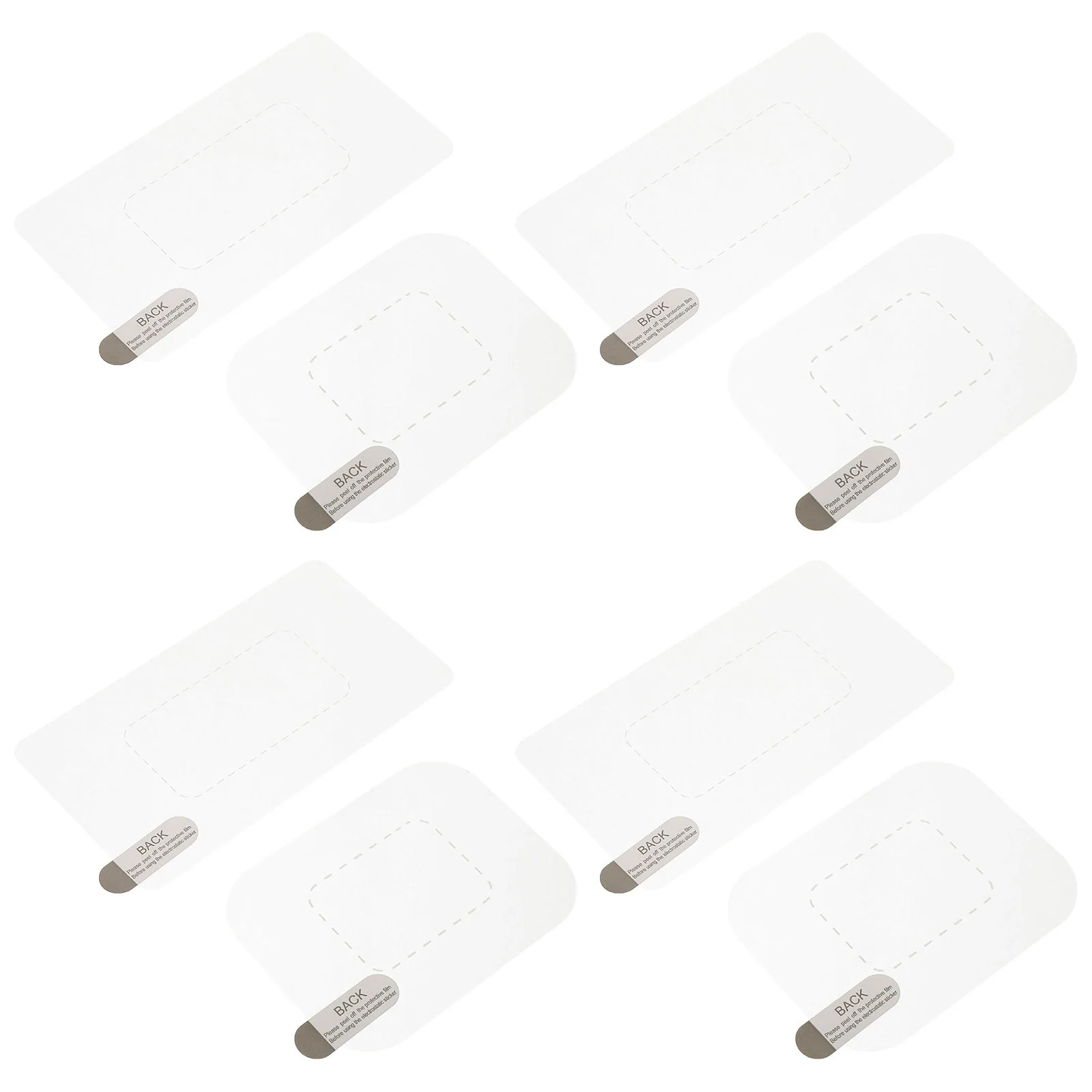 

8Pcs Static Dashcam Static Adhesive Stickers Protective Windshield Film Clear Scratch Prevention for Dash Camera Mount