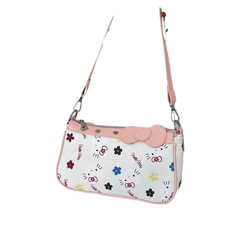 مرحبا كيتي حقيبة كروسبودي جديد تحت الإبط حقيبة فتاة هدية الطباعة Kawaii حقيبة الهاتف المحمول حقيبة مربعة صغيرة أنيمي الشكل