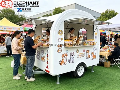 Arc Shaped Catering Trailer Round Body Food Truck Fully Equipped for Street Retail Business