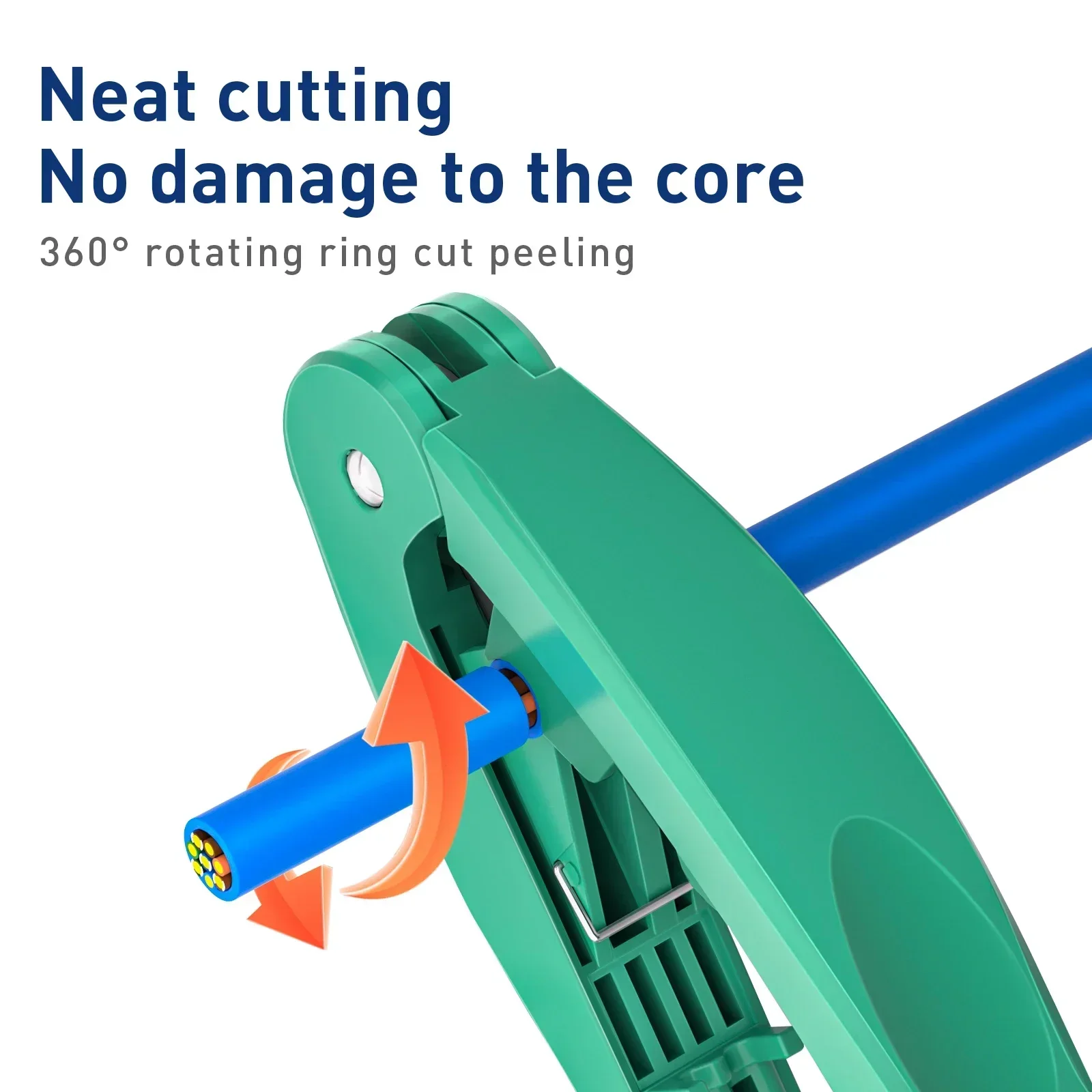 Ferramenta de decapagem de fios ZoeRax 4 em 1 RJ45 com funções de corte, descascamento e desembaraço para cabos STP/UTP.