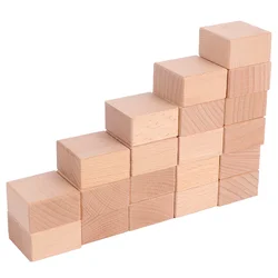 20Pcs Blank Wood Stamps Blocks Diy Craft Seal Kit Scrapbook Wooden Stamping Material Handmade Journaling Tool Sewing Accessories