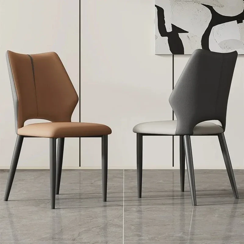 Sillón de cuero de lujo, asiento reclinable para comedor, sillón para Hotel y fiesta, muebles de Bar de cocina, solución de asientos de alta gama