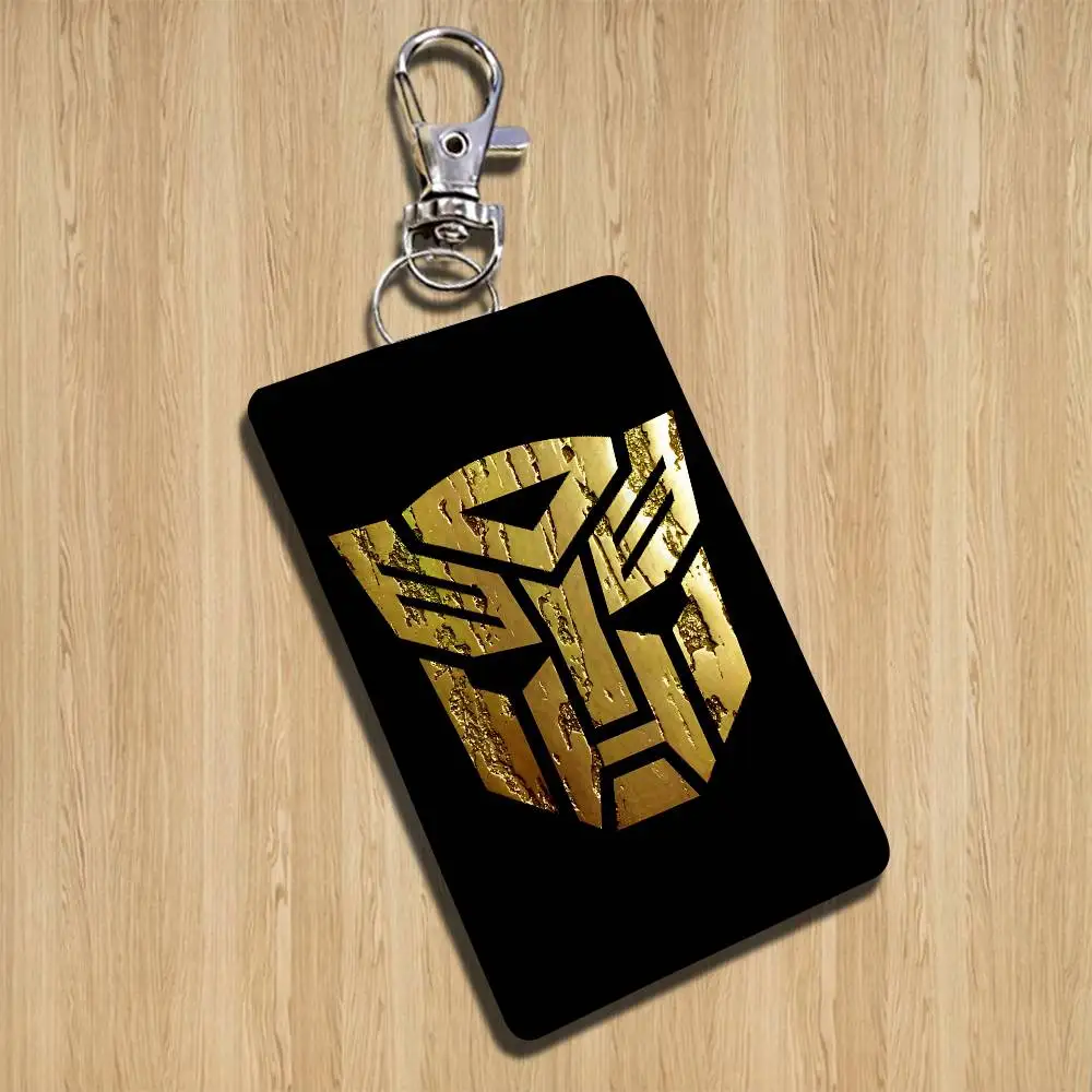O-Optimus PrimeS Transformers Keychain Holder Suitable For Subway Bank Bus Card Case Badge Holder Wallet Card Textured pattern