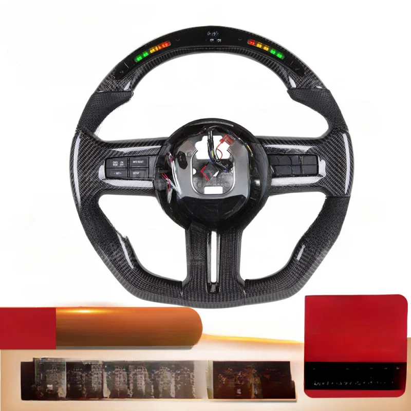 

Для Ford Mustang 2012-2014 | Руль из углеродного волокна с LED-подсветкой и титановой отделкой