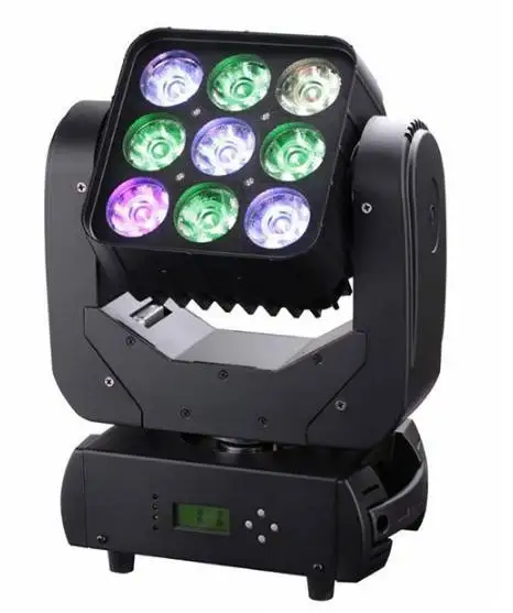 

9pcs 10w 4in1 rgbw quad color high power led stage moving head wall washer light