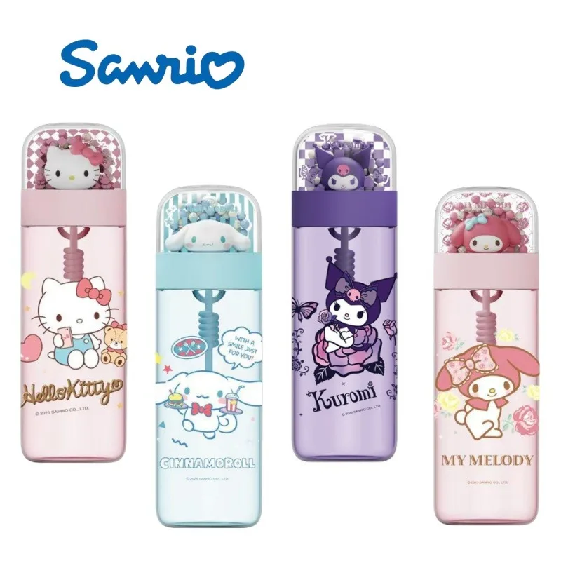 MINISO Sanrio Kulomi Space Cup Cinnamoroll Portable Water Bottle Melody Children's Kettle 520ml Sports Drinking Glasses Gift