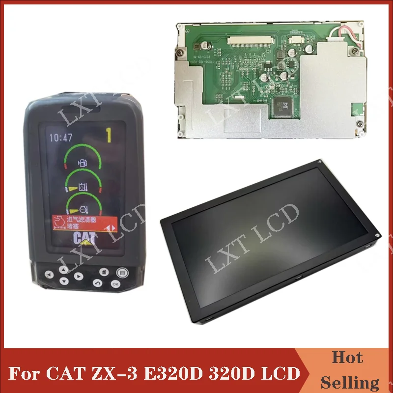 Nouvel écran LCD de 5,8 pouces pour moniteur d'excavatrice CAT ZX-3 E320D 320D 312D 330D LCD 279-7611 227-7698 2797611 2277698
