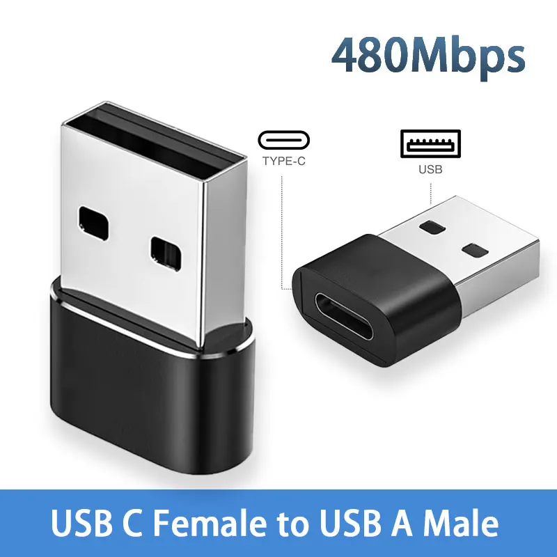USB Male to USB C Adapter Fast Charging Transfer OTG Function for iPhone 15/14/13 plus pro Max(2/4Pack)
