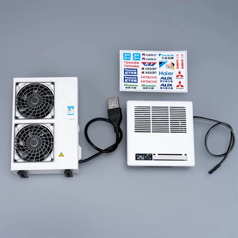 Mini Air Conditioner Model for 1/12 1/14 Scene Decoration Home Appliances Miniature Model