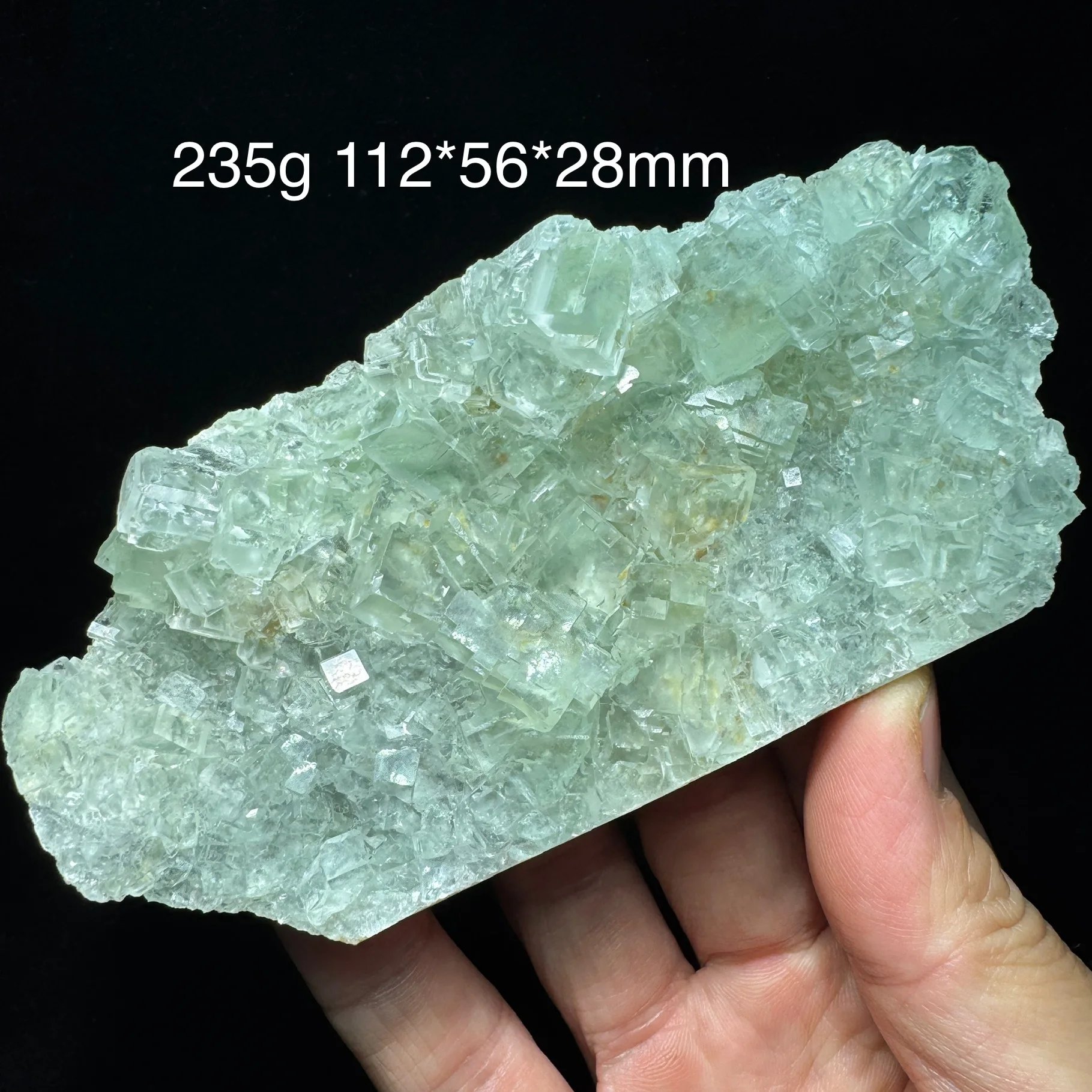 235g Natural Vitreous Matrix Green Fluorite Mineral Specimen Healing Quartz Crystals Home Decor Stones Rock