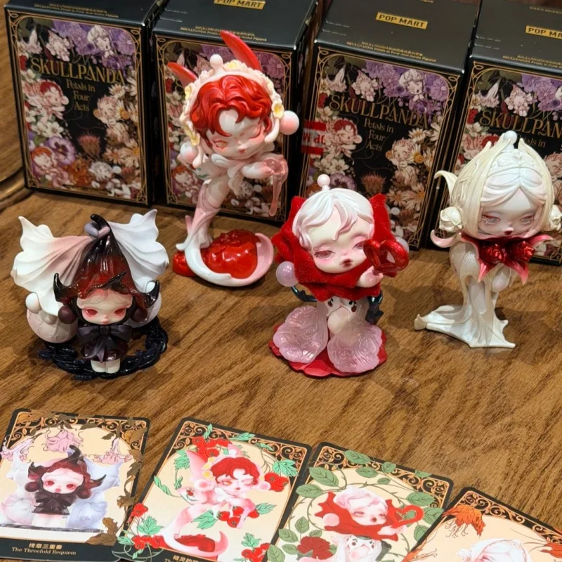 

POP MART Authentic SKULLPANDA Petals in Four Acts Series Trendy Blind Box Home Decoration Figurine Ornament Model Toys Gift
