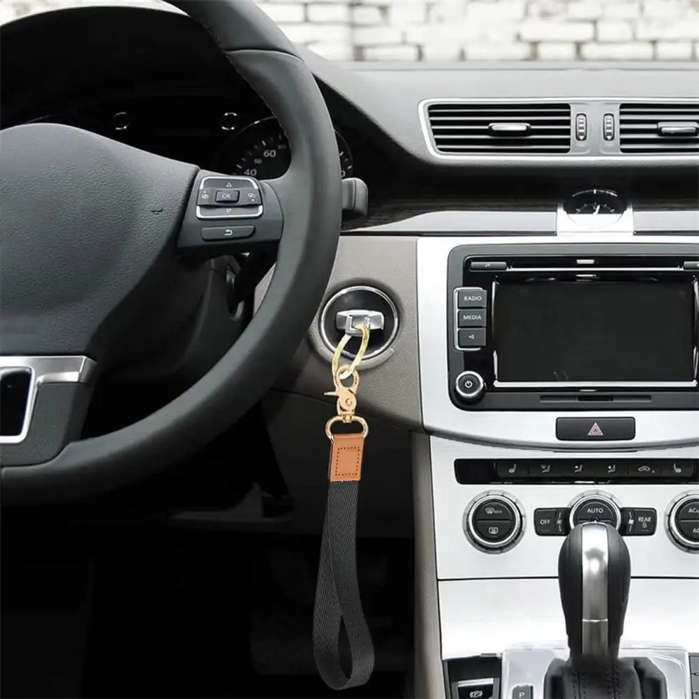 Cordón de cuello largo multiusos para hombre y mujer, soporte de insignia de identificación resistente al desgaste con cierre de langosta para tarjeta de llave de coche