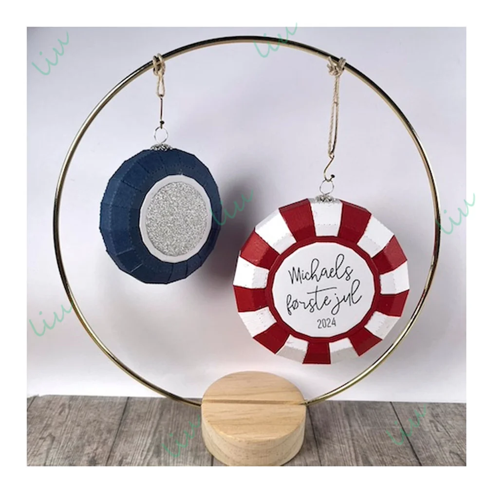 فانوس جديد لشهر أغسطس 2025 - حلي عيد الميلاد المسطح الكبير - قوالب القطع المعدنية الكبيرة لمذكرات ألبوم الصور المصنوعة يدويًا