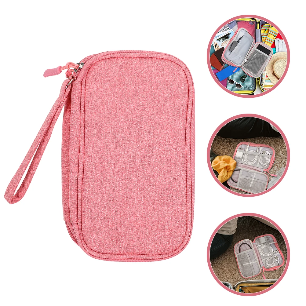 

Waterproof Hard Drive Case Travel Cord Organizer Cable Management Bag for Electronics Accessories Storage Double for Power