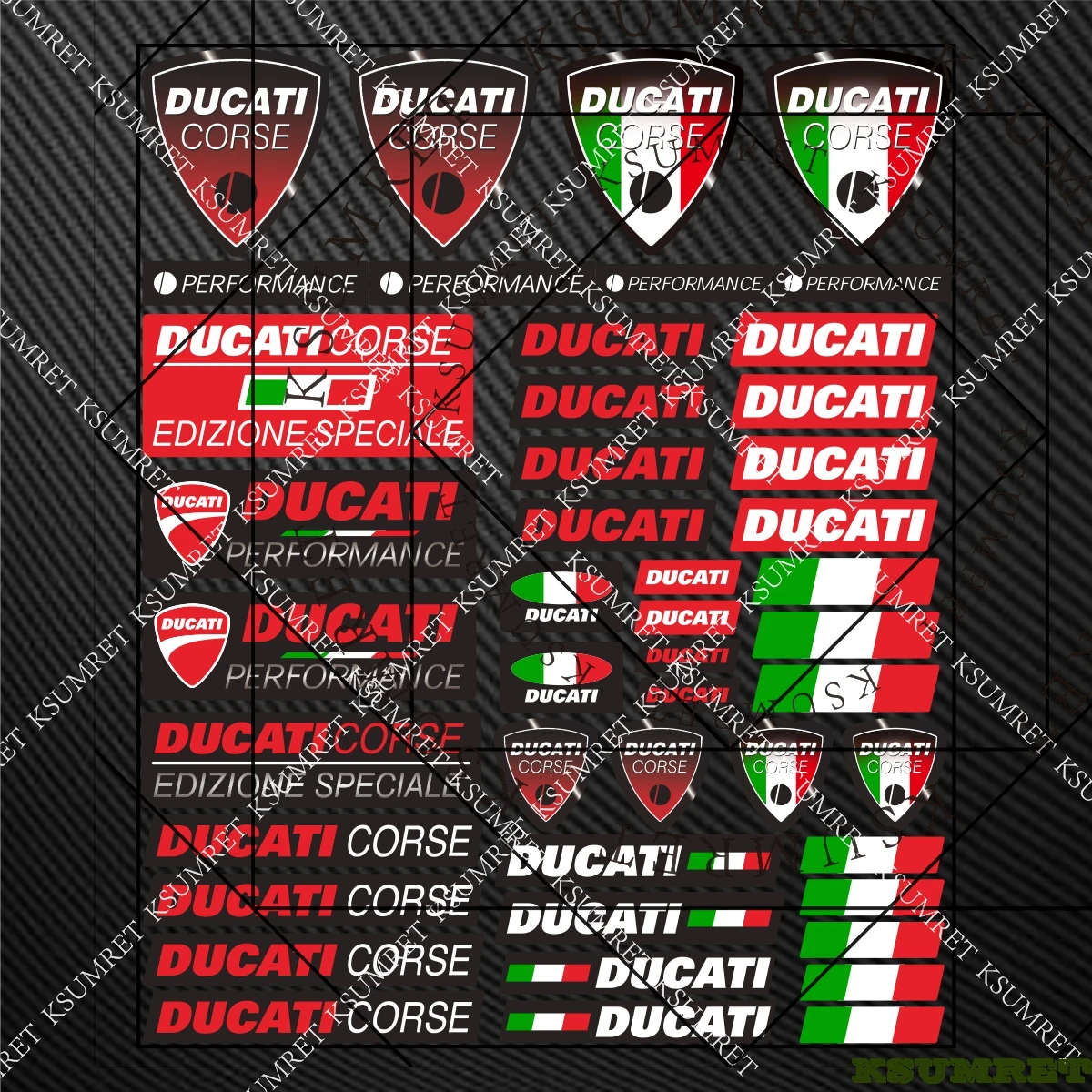 لملصقات شعار Ducati ملصق مائي لخزان الدراجة النارية