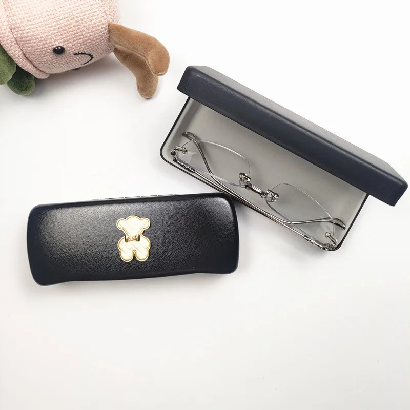 بو الجلود الصلب نظارات مربع المرأة الدب نمط نظارات حالة الصلب مكافحة الصحافة صندوق النظارات الشمسية النظارات حالات B9