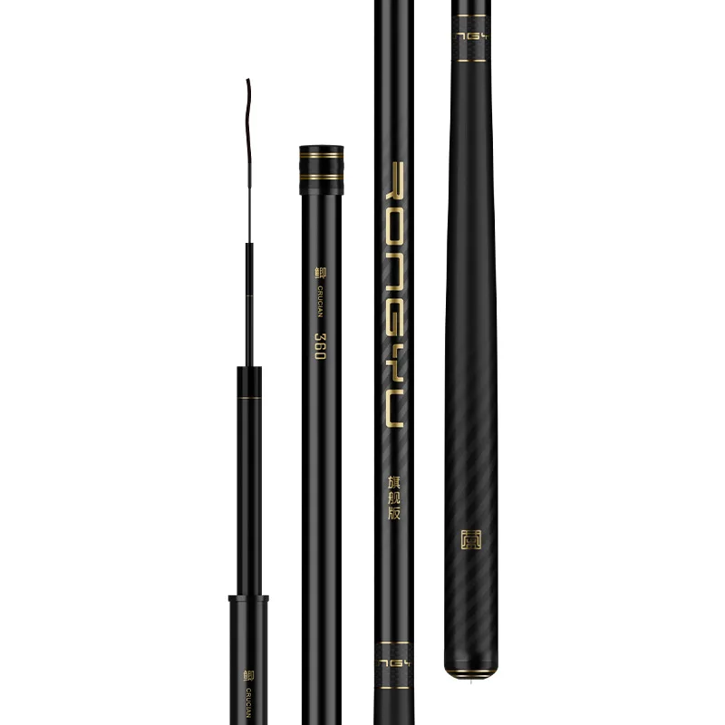 ZZ386 Тонкая удочка Crucian HERABUNA 28, жесткая 19, жесткая высокоуглеродистая карбоновая удочка, 4,5 м, 4,8 м, 5,4 м, 5,7 м, 6,3 м, 7,2 м