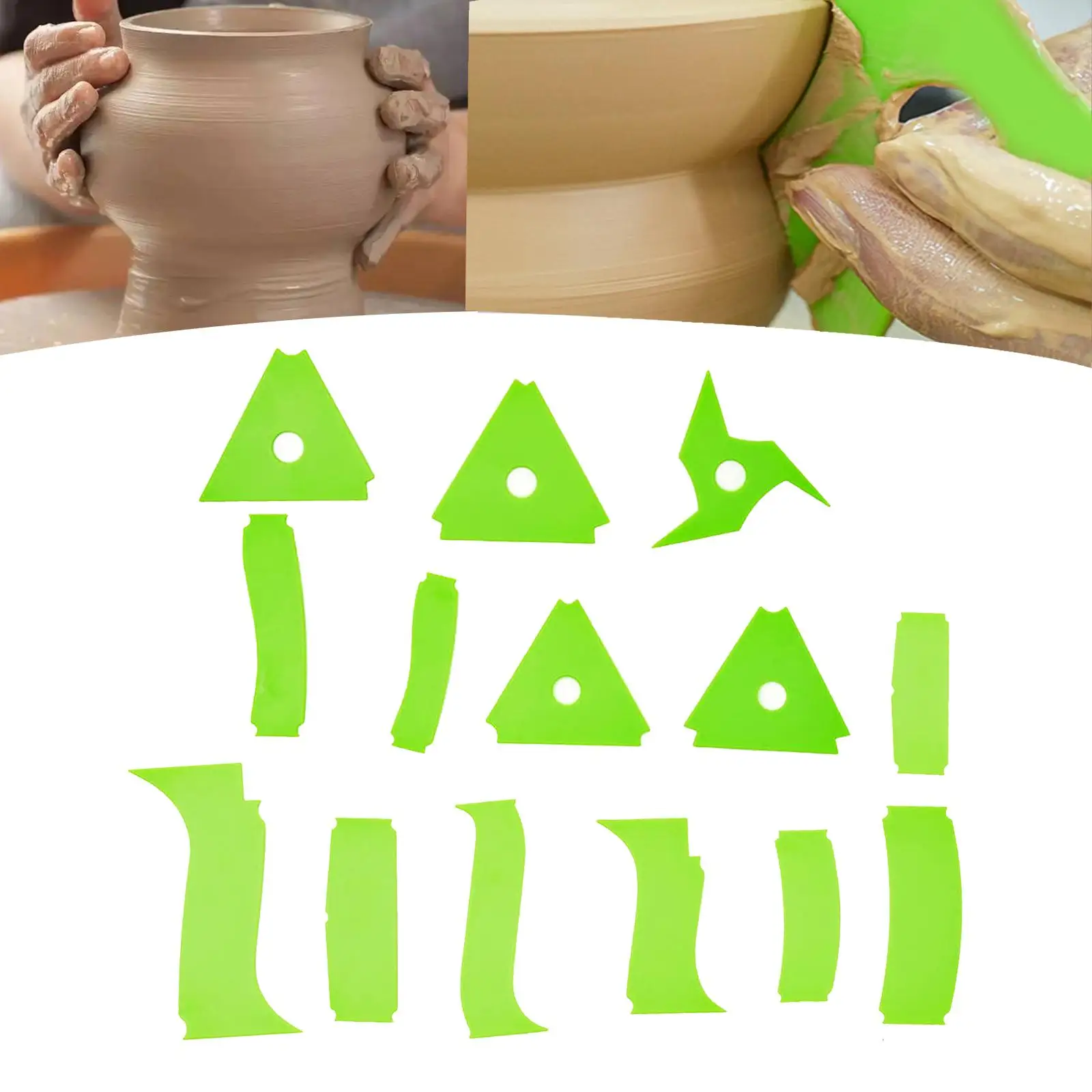 

14x керамические ребрышки, практичные художественные ремесла, гравировка, моделирование, разглаживание, принадлежности для самостоятельного изготовления, инструмент для формирования керамики, инструмент для лепки керамической глины