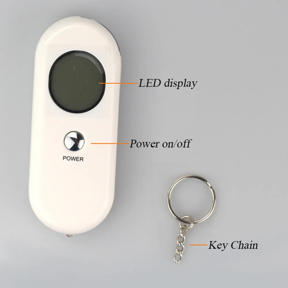 Breathalyser Alcohol Tester Detection Device Keychain Breath Analyzer Detector Test LCD Backlight Kit Motorcycle Car Accessories