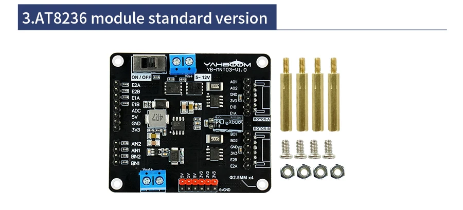 1 Satz Gleichstrom motorantrieb modul 2-Kanal-Roboterauto-Kit elektronisches Design Wettbewerb dedizierte Platine für DIY experimentelle Projekte – Detail 4