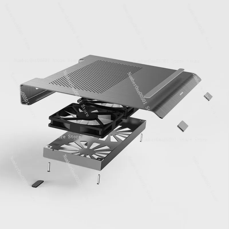 JSNB-20 17 Inch Laptop Cooling Stand Desktop Ergonomic Riser with Fan