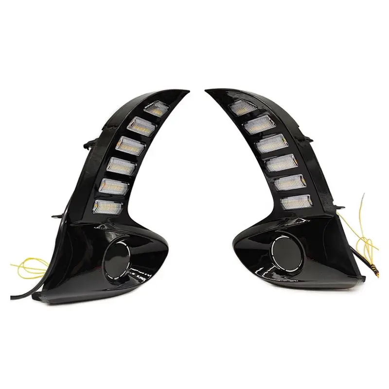 

Yellow White Driving Turn Signal Fog Lamp LED Daytime Running Light For Toyota Yaris Vios 2020-2022 Car Front Bumper