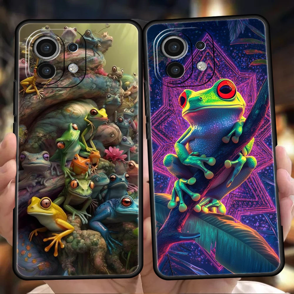 Чехол для телефона с реалистичным принтом лягушки для Xiaomi Poco F7 Ultra F6 F5 F4 F3 X6 X5 X4 X3 NFC M4 C51 C55 GT 5G, мягкий чехол из ТПУ, Fundas Capas Чехол для телефона с реалистичным принтом лягушки для Xiaomi Poco F7 Ultra F6 F5 F4 F3 X6 X5 X4 X3 NFC M4 C51 C55 GT 5G, мягкий чехол из ТПУ, Fundas Capas