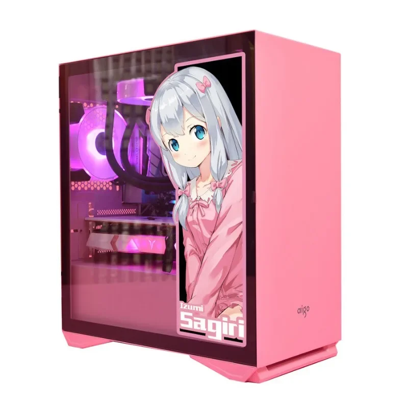Cartoon anime EVA Asaka computer case sticker Hatsune Miku Demon Slayer Nezuko Anya waterproof sticker glass decoration