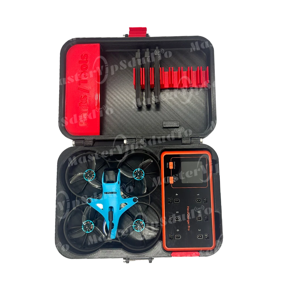 BetaFPV Meteor75 ProⅠ/Ⅱ Tragbare Schutzhülle, Aufbewahrungsbox, Tragetasche, passend für WhoopStor3 /HexaCharger /6 Anschlüsse, 1S LiPo-Akku – Detail 2