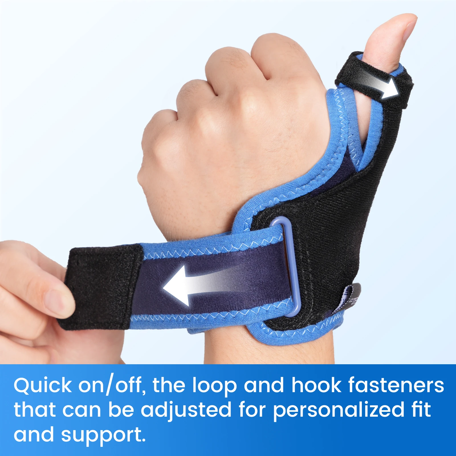 VELPEAU Thumb Brace for De Quervains Tenosynovitis, Tendonitis and Arthritis Pain, CMC Joint Thumb Splint Fits Both Hands