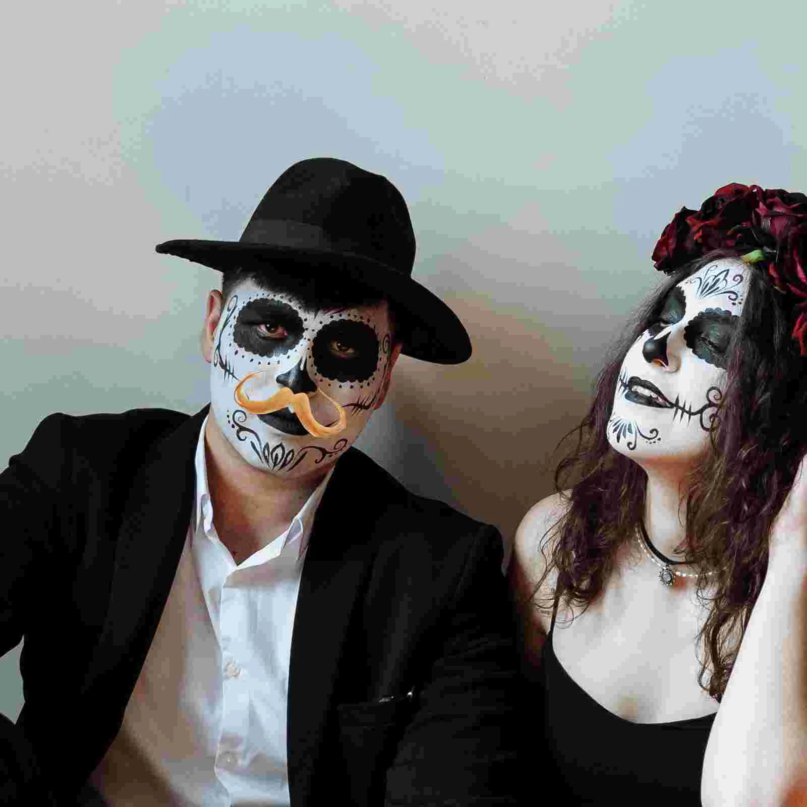 Peines de barba para hombres Disfraces de Halloween falsos Bigote realista Hombre artificial simulado para adultos