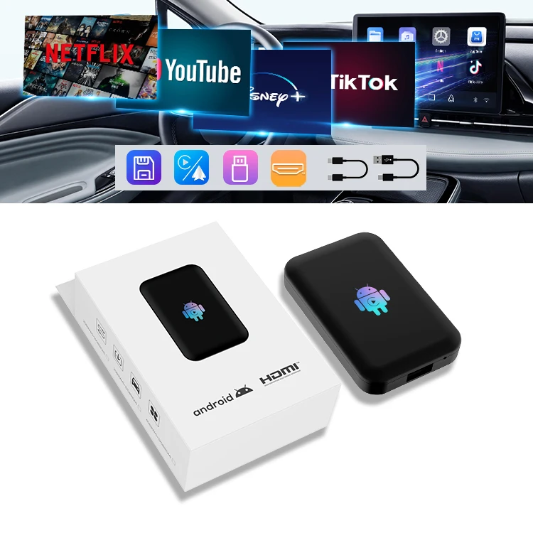 

STLFNew carlinkit Carplay Lite s Ai Box Android System 4G+32G Car Wireless Android Auto Carplay for Netflix YouTube Multimedia