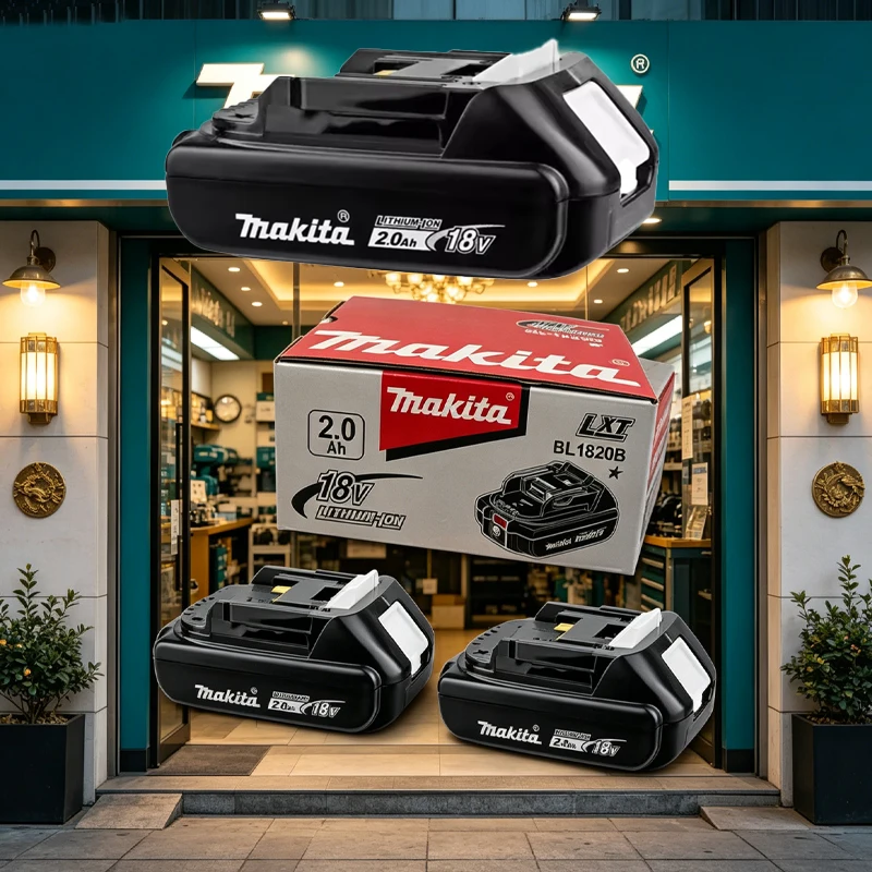 

18V Makita 2.0Ah Power Tool Battery Replacement Compatible with BL1860 BL1850B BL1850 BL1840 BL1830 Screwdriver Battery And Char