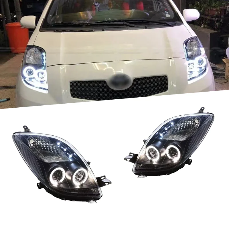 

For TOYOTA V iOS 2008-2013 Second Generation Berta Yaris XP90 Headlamp LED Headlamp Modified Angel Lens Projector