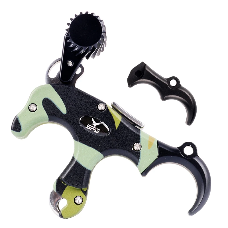 

Archery 3&4 Finger Bow Release Aid Device Grip Thumb Trigger Releases Aid for Compound Bow Outdoor Shooting Hunting Accessories