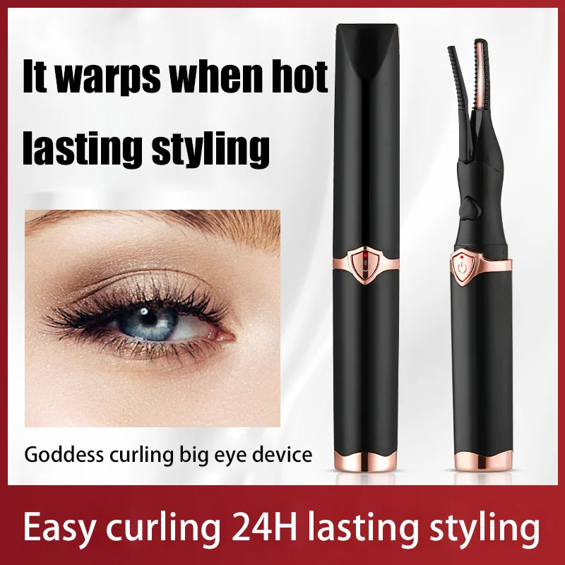 Portable 3 Temperature Mode Heated Eyelashes Curling Tool Electronic USB Natural Fake Eye Lash Curler Beauty Supplies