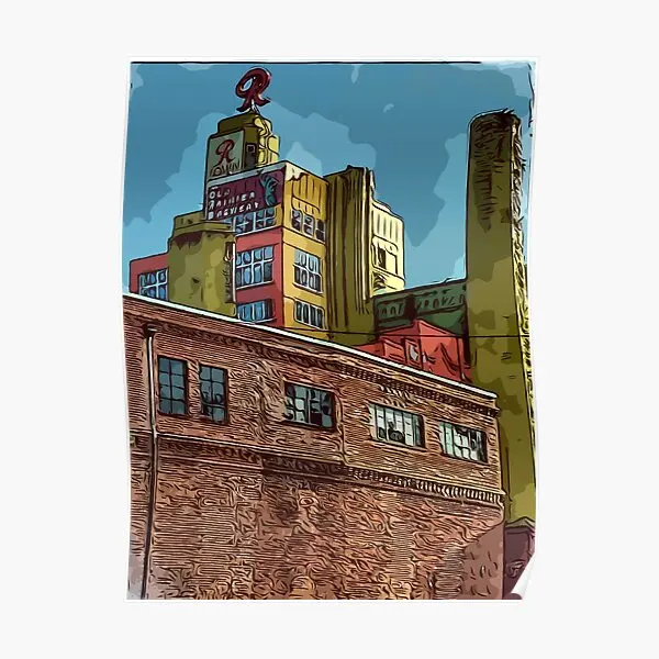 Old Rainier Beer Building In Seattle Was  Poster Room Wall Mural Picture Vintage Funny Print Decor Decoration Art Home No Frame