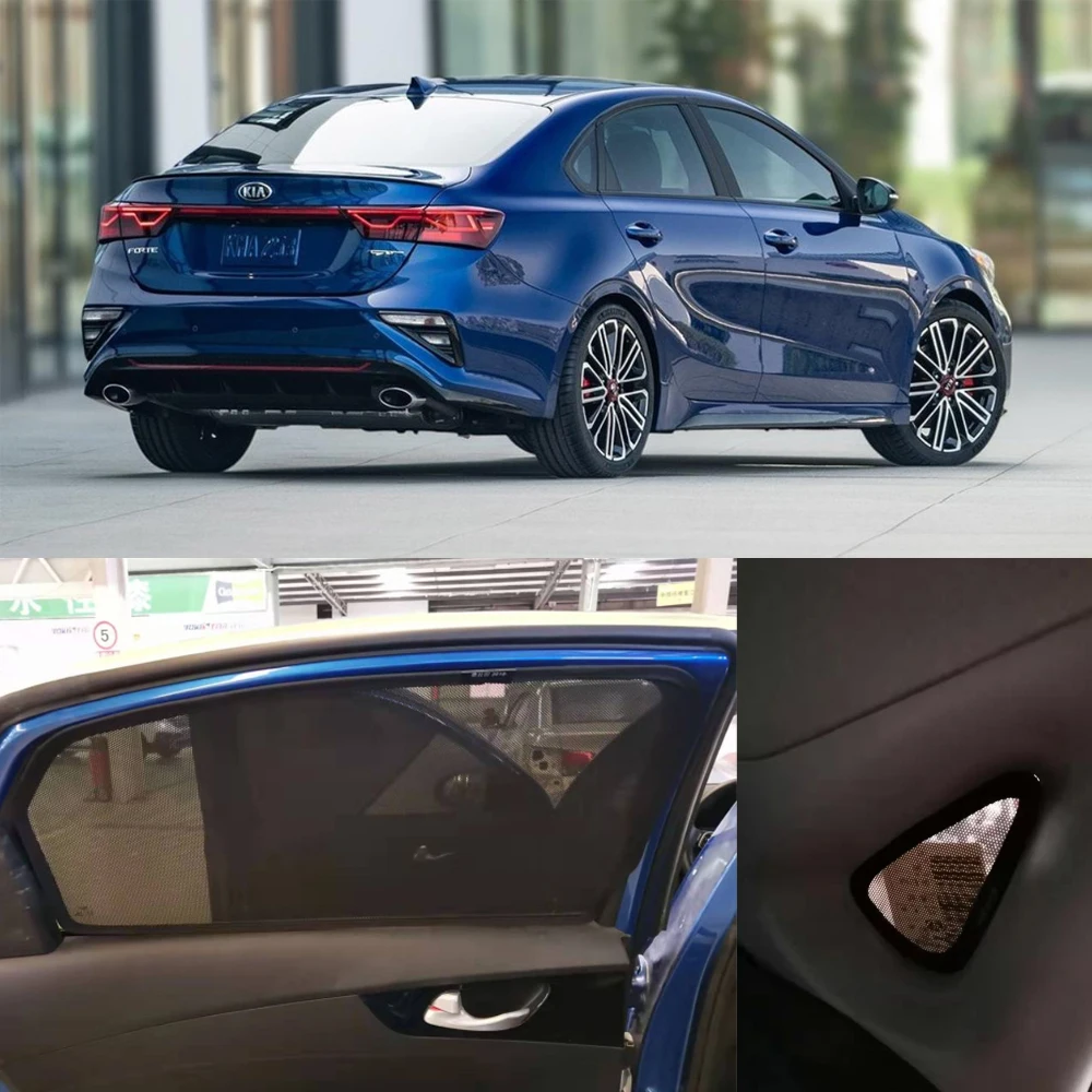 

Магнитный автомобильный солнцезащитный козырек для KIA Forte Sedan Cerato K3 2019-2023 2024, переднее ветровое стекло, заднее боковое стекло, фотозащита